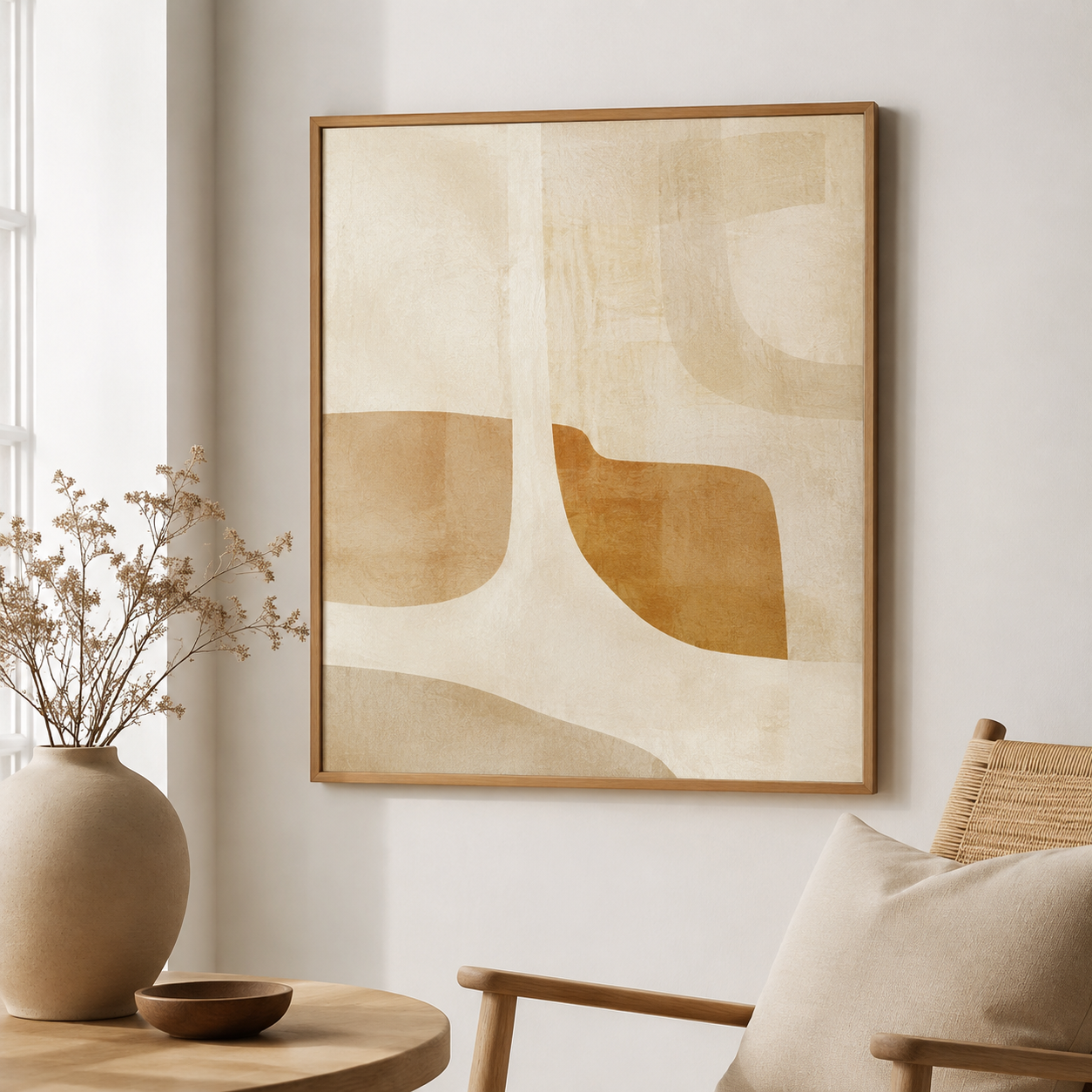 ARTFAVES Beige Harmony, lot de 8 affiches
